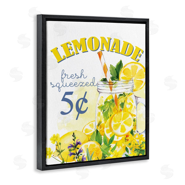 Stupell Industries Kim Allen | Fresh Squeezed Lemonade Fruit Jar Summer Vivid Illustration Wall Art