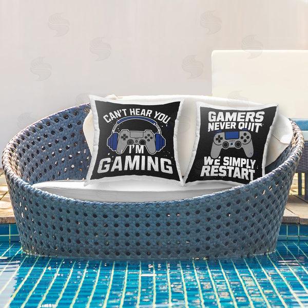 Stupell Industries Kim Allen | Fun Gamer Quotes Printed Throw Pillow Set