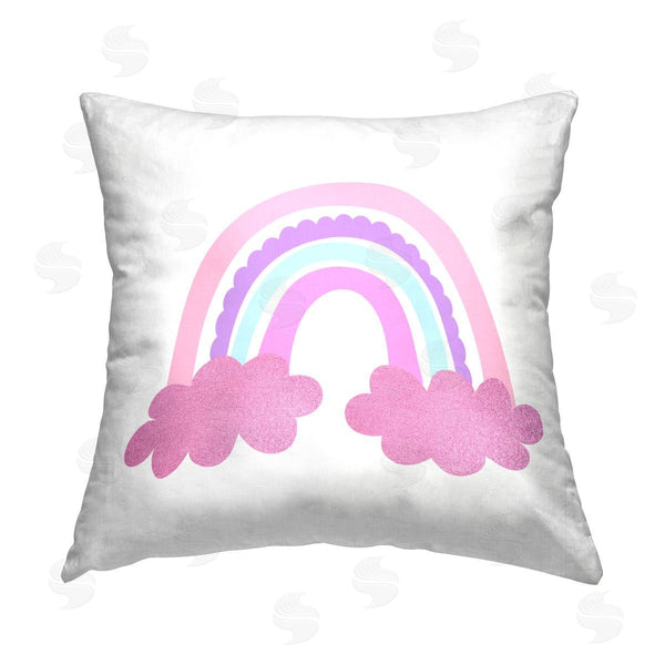 stupell industries Kim Allen | Fun Pink Rainbow Printed Throw Pillow