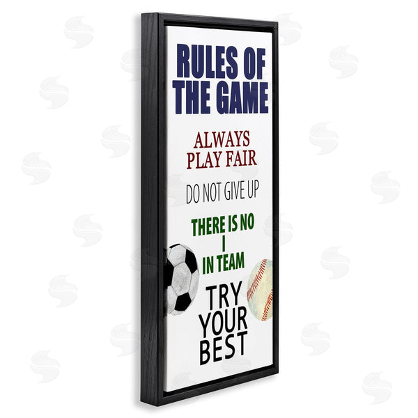Stupell Industries Kim Allen | Fun Teamwork Rules Of Game Wall Art