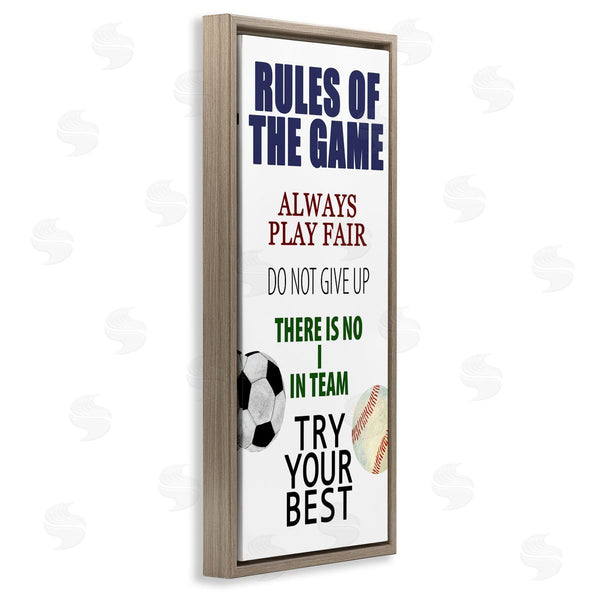 Stupell Industries Kim Allen | Fun Teamwork Rules Of Game Wall Art