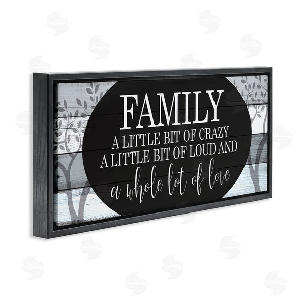 Stupell Industries Kim Allen | Funny Loud Crazy Family Phrase Wall Art