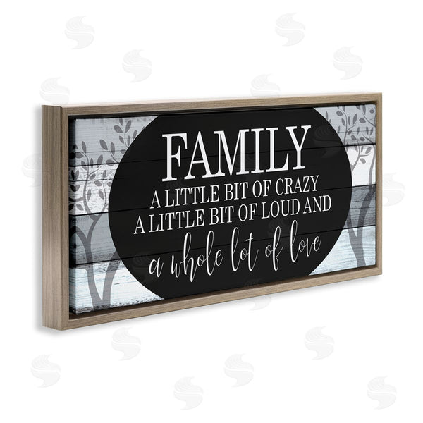 Stupell Industries Kim Allen | Funny Loud Crazy Family Phrase Wall Art