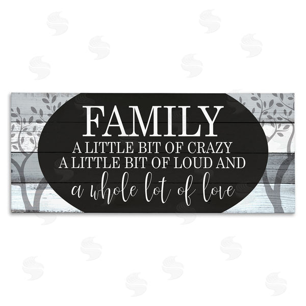 stupell industries Kim Allen | Funny Loud Crazy Family Phrase Wall Art