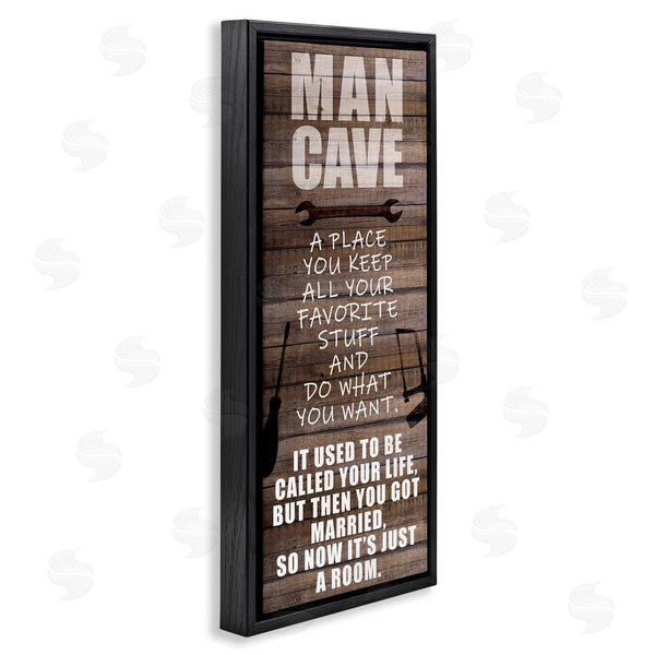Stupell Industries Kim Allen | Funny Man Cave List Wall Art