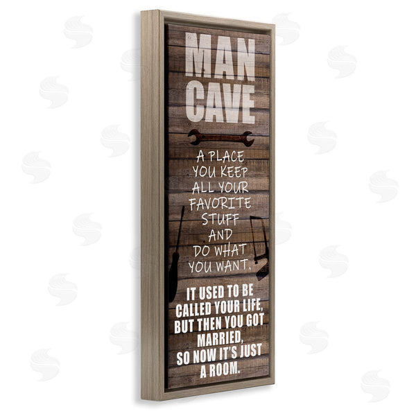 Stupell Industries Kim Allen | Funny Man Cave List Wall Art