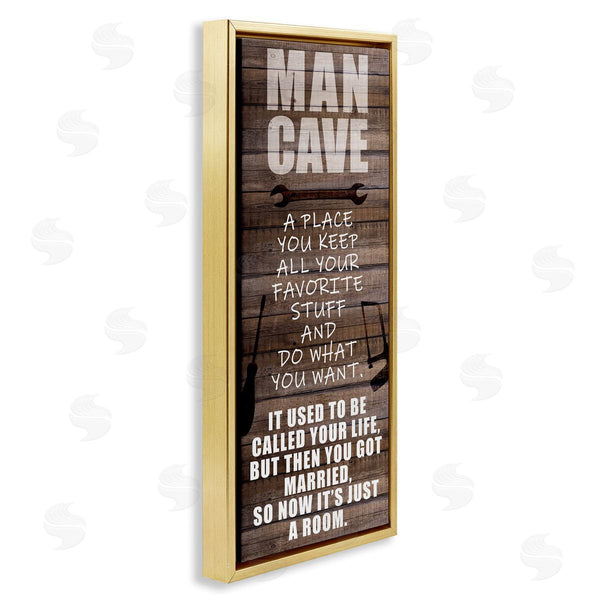 Stupell Industries Kim Allen | Funny Man Cave List Wall Art