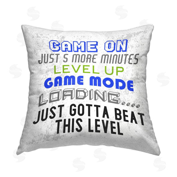 Stupell Industries Kim Allen | Game Mode Phrases Printed Throw Pillow