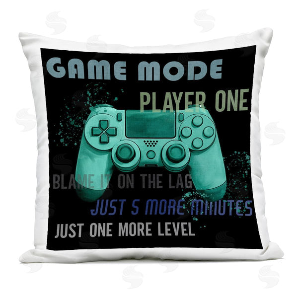 Stupell Industries Kim Allen | Game Mode Player One Controller Printed Throw Pillow