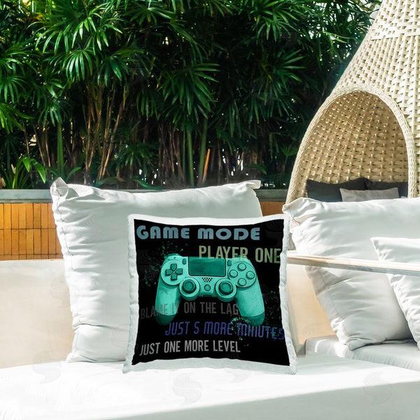 Stupell Industries Kim Allen | Game Mode Player One Controller Printed Throw Pillow