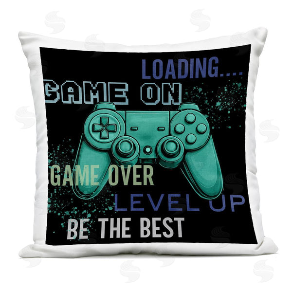 Stupell Industries Kim Allen | Game On Level Up Controller Printed Throw Pillow