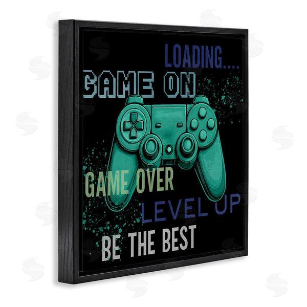 Stupell Industries Kim Allen | Game On Level Up Controller Wall Art