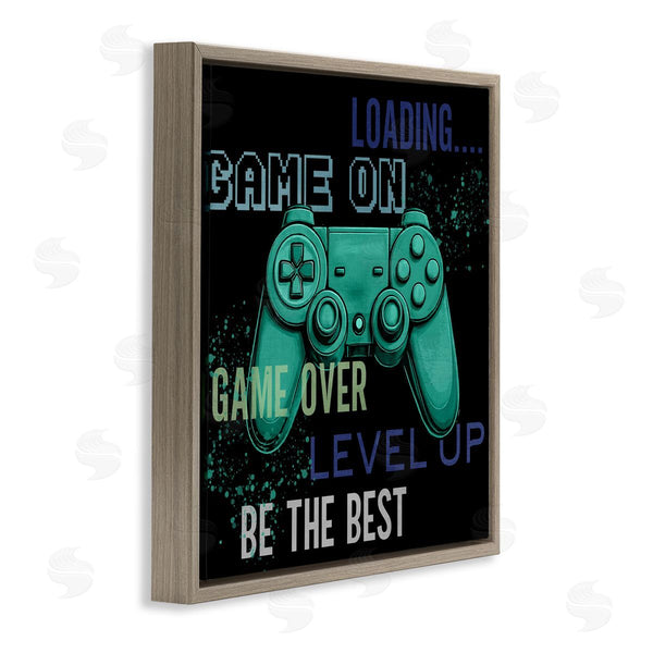 Stupell Industries Kim Allen | Game On Level Up Controller Wall Art
