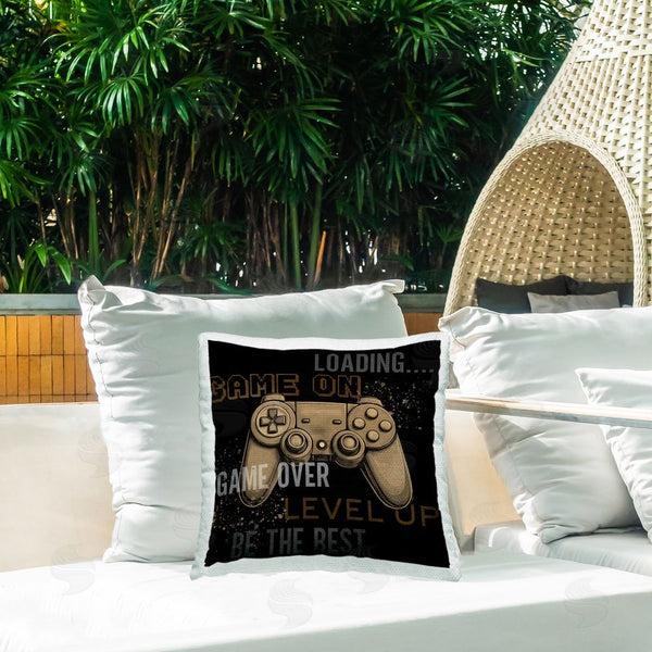 Stupell Industries Kim Allen | Gamer Controls Phrases Printed Throw Pillow