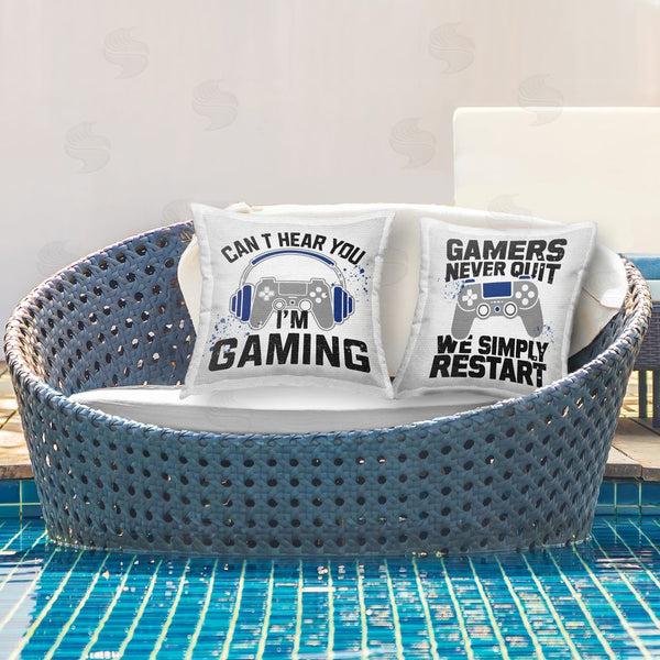 Stupell Industries Kim Allen | Gamer Culture Phrases Printed Throw Pillow Set