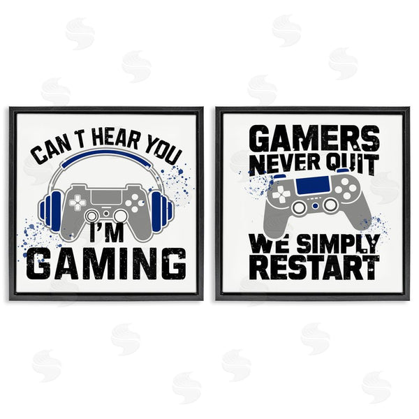 Stupell Industries Kim Allen | Gamer Culture Phrases Wall Art
