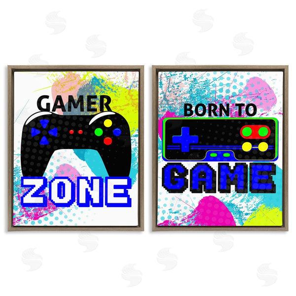 Stupell Industries Kim Allen | Gamer Zone Splash Remote Wall Art