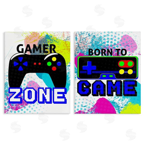 stupell industries Kim Allen | Gamer Zone Splash Remote Wall Art