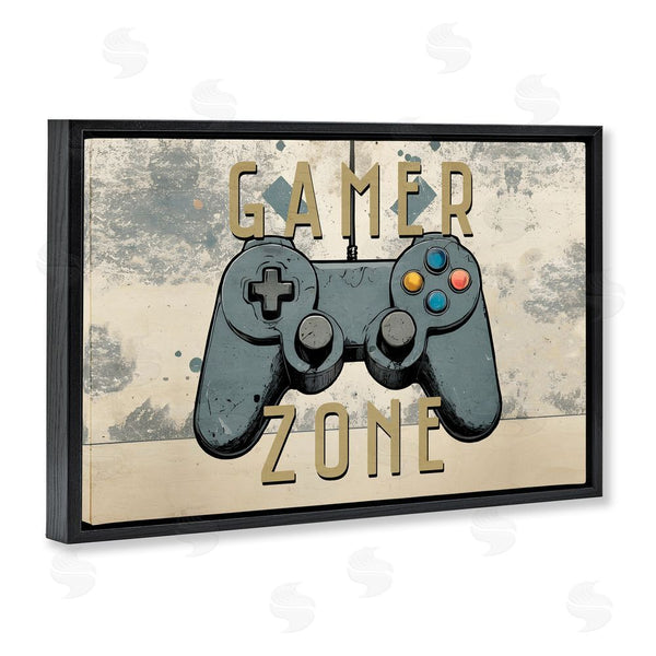 Stupell Industries Kim Allen | Gamer Zone With Abstract Background Wall Art