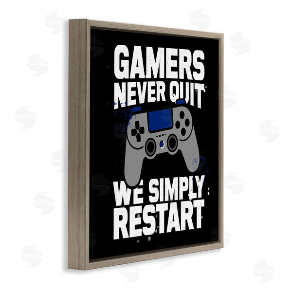 Stupell Industries Kim Allen | Gamers Never Quit Phrase