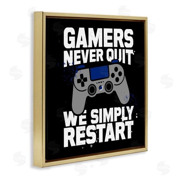 Stupell Industries Kim Allen | Gamers Never Quit Phrase