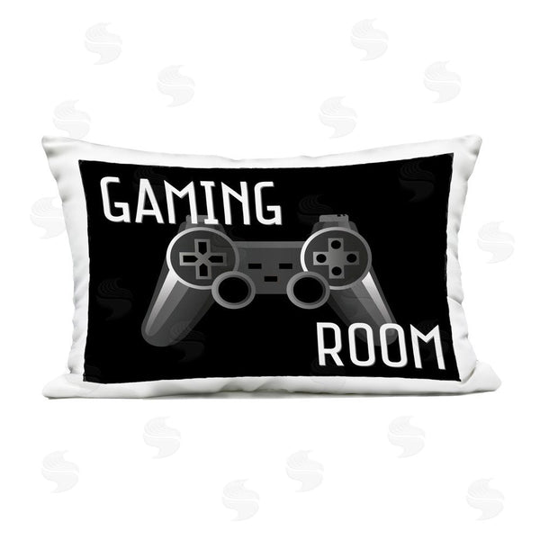 Stupell Industries Kim Allen | Gaming Room Black Controller Printed Throw Pillow