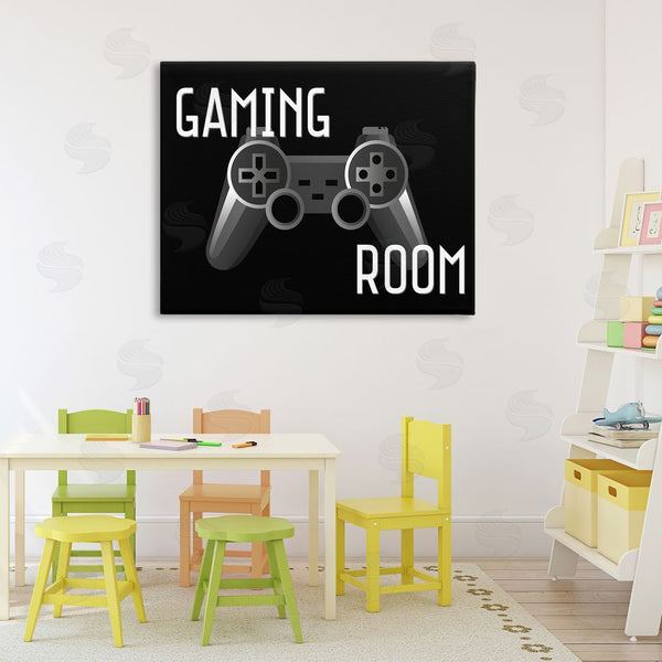 Stupell Industries Kim Allen | Gaming Room Black Controller Wall Art