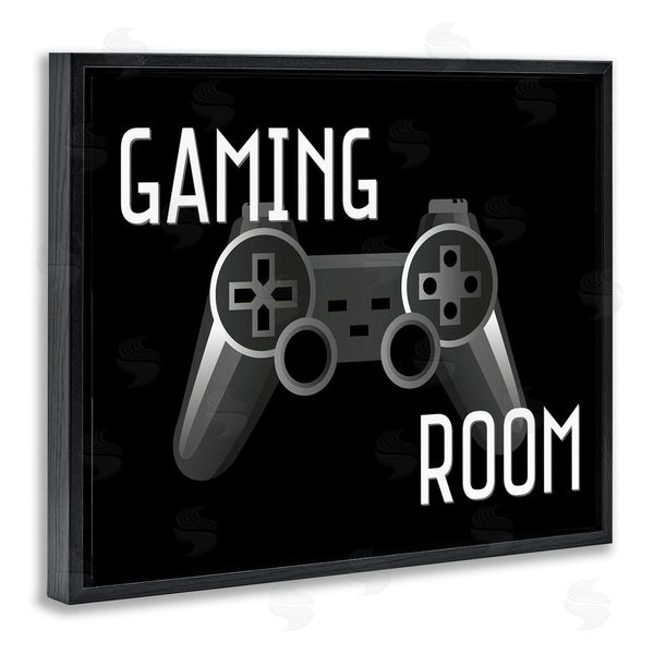 Stupell Industries Kim Allen | Gaming Room Black Controller Wall Art