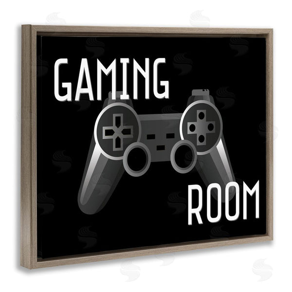 Stupell Industries Kim Allen | Gaming Room Black Controller Wall Art
