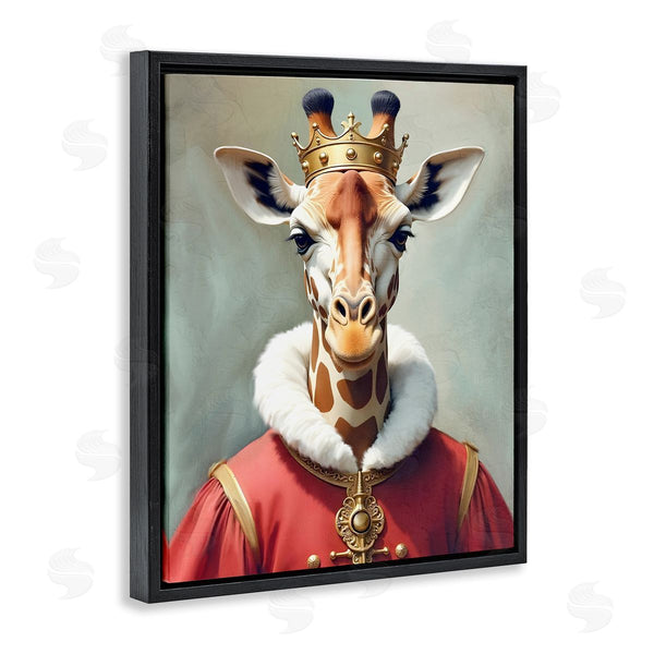 Stupell Industries Kim Allen | Giraffe King Regal Portrait
