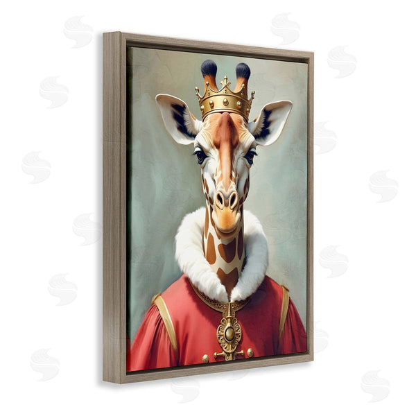 Stupell Industries Kim Allen | Giraffe King Regal Portrait