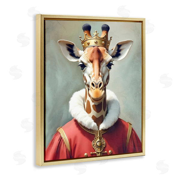 Stupell Industries Kim Allen | Giraffe King Regal Portrait