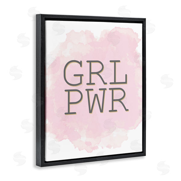 Stupell Industries Kim Allen | Girl Power Abbreviated Text Abstract Pink Wall Art