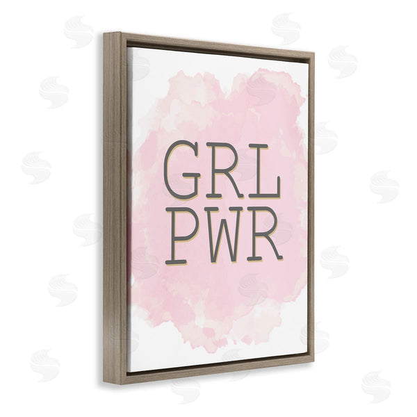 Stupell Industries Kim Allen | Girl Power Abbreviated Text Abstract Pink Wall Art