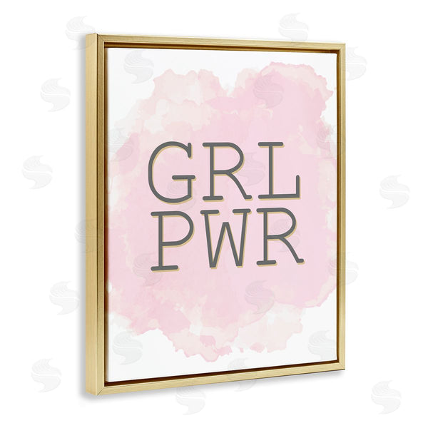 Stupell Industries Kim Allen | Girl Power Abbreviated Text Abstract Pink Wall Art