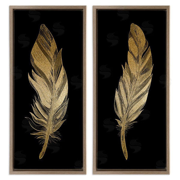 Stupell Industries Kim Allen | Glam Detailed Feather Wall Art