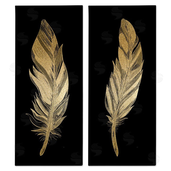 stupell industries Kim Allen | Glam Detailed Feather Wall Art