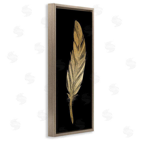 Stupell Industries Kim Allen | Glam Feather Black & Gold Wall Art