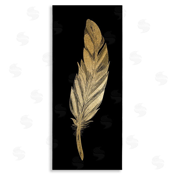 stupell industries Kim Allen | Glam Feather Black & Gold Wall Art