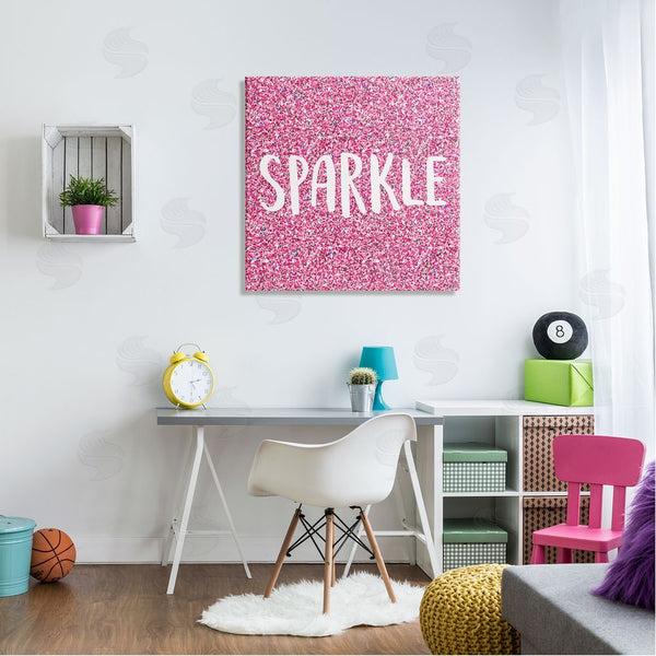 Stupell Industries Kim Allen | Glam Pink Sparkle Pattern Phrase Wall Art