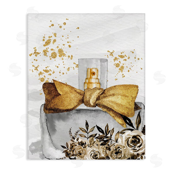 stupell industries Kim Allen | Glitzy Floral Perfume Bottle Speckled Glam Design Wall Art