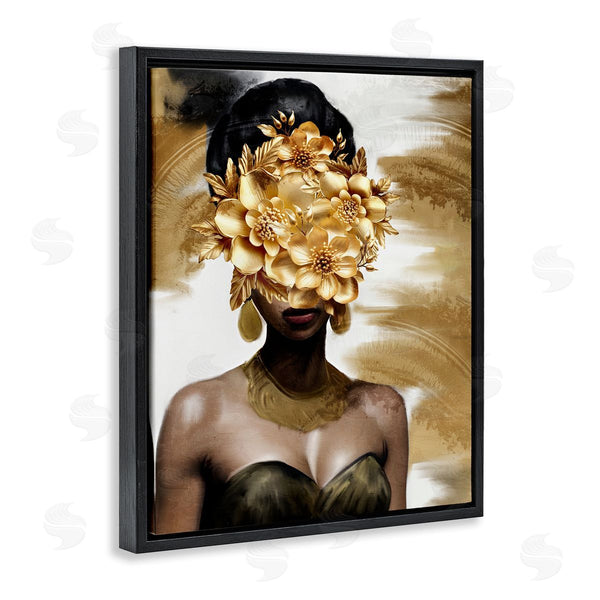 Stupell Industries Kim Allen | Golden Gaze Female Portrait