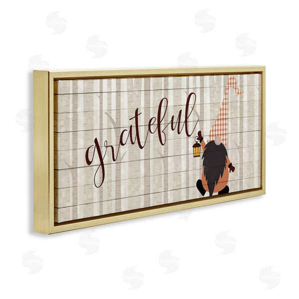 Stupell Industries Kim Allen | Grateful Phrase Forest Gnome Mythical Harvest Elf
