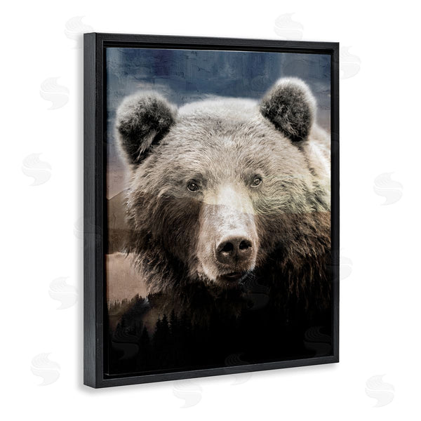 Stupell Industries Kim Allen | Grizzly Bear Face Portrait
