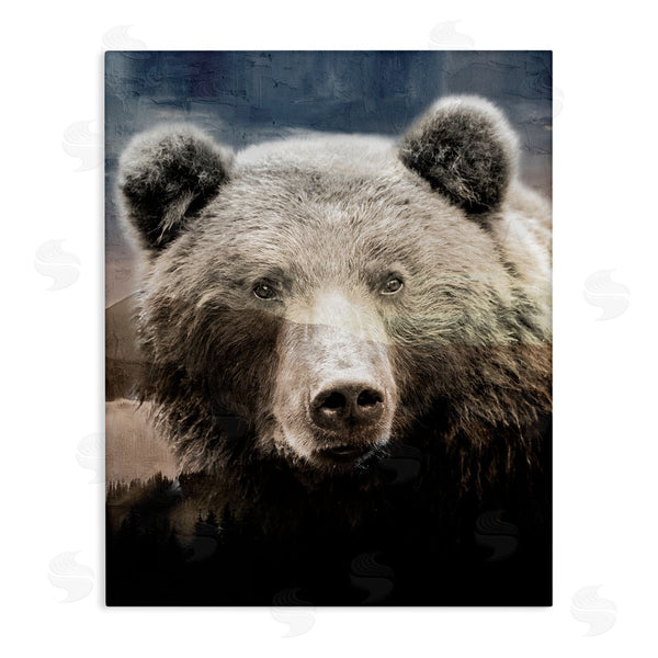 stupell industries Kim Allen | Grizzly Bear Face Portrait