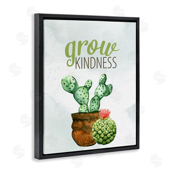 Stupell Industries Kim Allen | Grow Kindness Calligraphy Phrase Potted Cactus Plants Wall Art