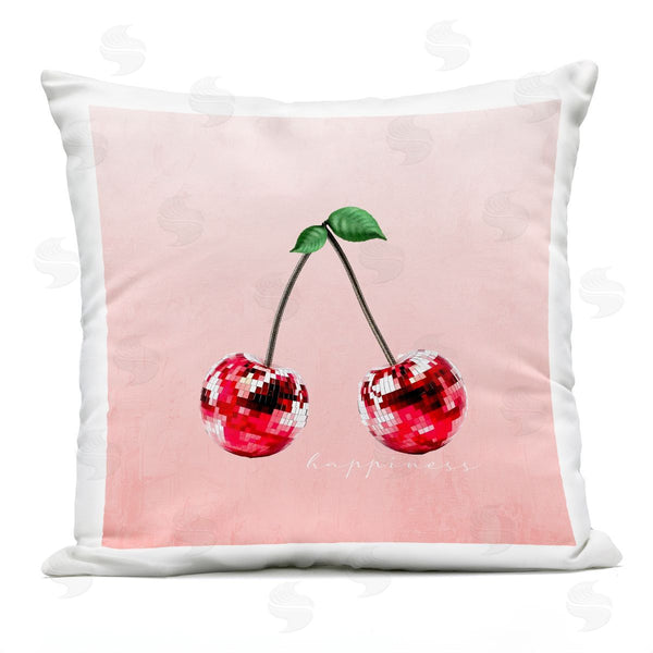 Stupell Industries Kim Allen | Happiness Disco Cherries Printed Throw Pillow