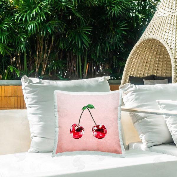 Stupell Industries Kim Allen | Happiness Disco Cherries Printed Throw Pillow