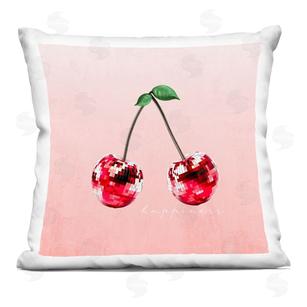 stupell industries Kim Allen | Happiness Disco Cherries Printed Throw Pillow