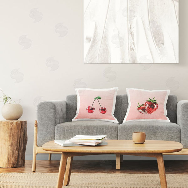 Stupell Industries Kim Allen | Happiness & Love Disco Fruits Printed Throw Pillow Set